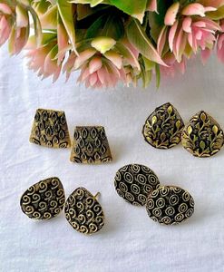 Golden Stud Earrings