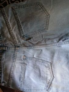 ripped blue jeans