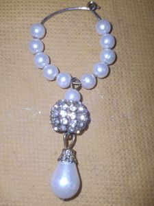 Pearl &amp; Rhinestone Drop Earrings