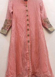 Embroidered Pink Kurta