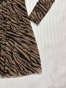 y2k tiger print dress