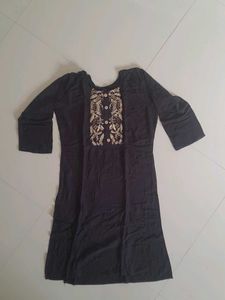 Black And Embroidered Co-Ord Set