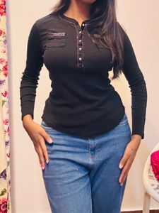 Black Fitted T Shirt