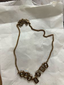 Emerald &amp; Iridescent Gem Necklace