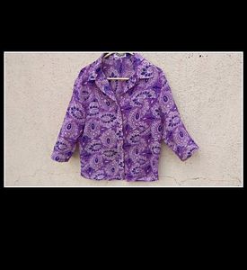 Vintage Purple Paisley Button-Down