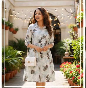 Floral Print Shirt Dress