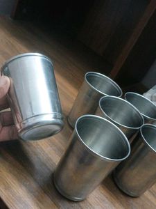 SET OF 6 Steel Glasses