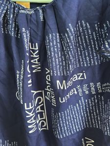One Time Worn Newspaper Print Trendy Top