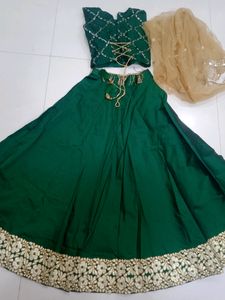 Emerald Green Lehenga Choli Set