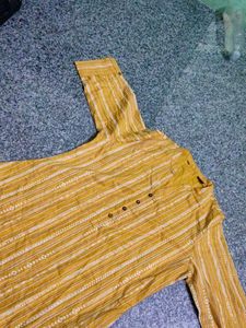Striped Yellow Kurta