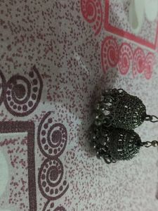 Silver Jhumka Earrings