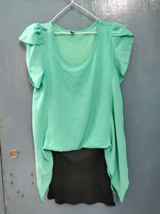 Sea Green Flared Tops