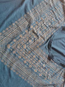Blue Embellished Top
