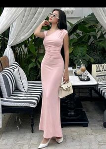 Pink Ruched Bodycon Dress