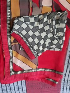 Printed Sari With Complete Ready  Blouse