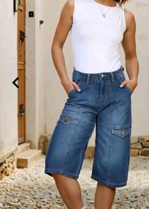 Denim Cargo Shorts