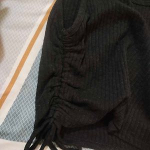 Black Ribbed Tank Top Bust 32