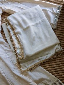 Cream Embroidered Salwar Suit