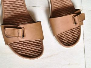Bata Comfit Women Tan Comfortable Flat Sandal
