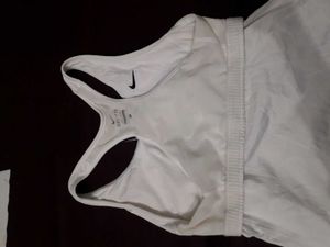 Nike Built In Bra White Tank Top