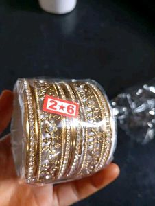 Flower mehndi Stone bangle set