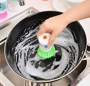 Cleaning Brush Cum Liquid Dispenser