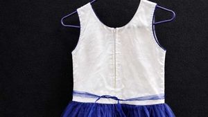 Floral Navy Blue Party Dress