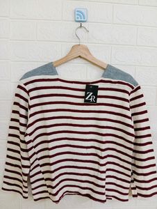 Red &amp; White Casual Tops