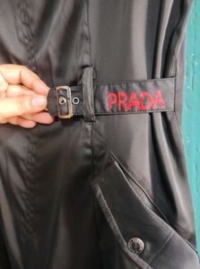 Prada 90&#39;s Vintage Sports Black Nylon Dress