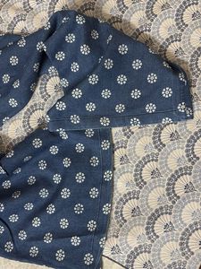 Floral Print Wide Leg Jeans