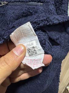 FILA Unisex Finch Navy Blue Sherpa Zipup Fleece