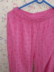 Beautiful Pink Chikankari Embroidery Palazzo