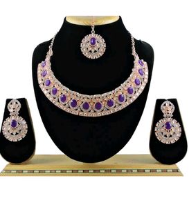 Stone Studded Choker Necklace Set