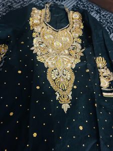 Black Shlwar Kameez With Dupatta
