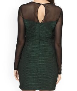 KAZO Luxe Green Georgette One-Piece | Black Long S