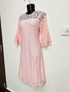 Flash Sale-Pastel Pink A-Line Dress