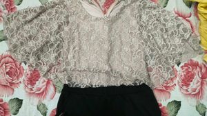Lace Overlay Top