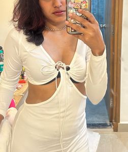 White Cutout Mini Dress