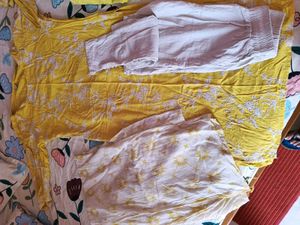 Selling Yellow Embroidered Kurta Sets