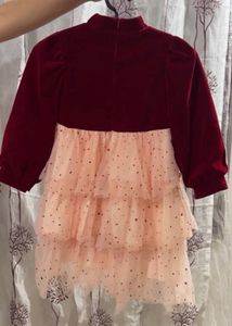 Festive Red &amp; Peach Dress