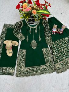 New Designer Party Wear Suit Palazzo Pair