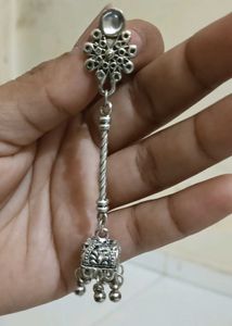 Silver  dolii Jhumka Earrings