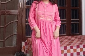 Pretty Pink Anarkali Kurti