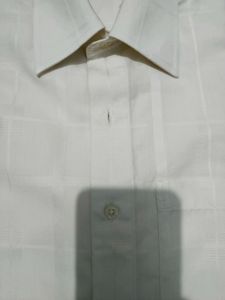 A Beautiful Off White Half Sleeves Cotton Shirt