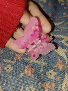 Cute Pink Butterfly Hair Clip