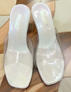 White 🤍🤍 Colour Transparent 👠 Heels ❤️
