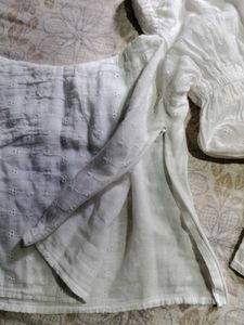 White Eyelet Top