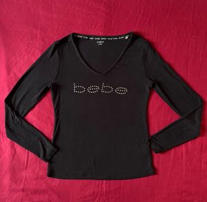Bebe Black Long Sleeve Top