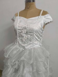 White Ruffled Occasion Dress