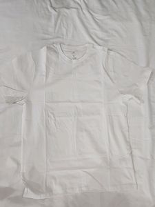 H&amp;m Unisex Solid White Tshirt